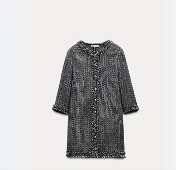 ZARA 트위드 노카라 자켓