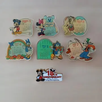 Tokyo Disneyland 2001년 핀 배지 7종 빈티지 레어