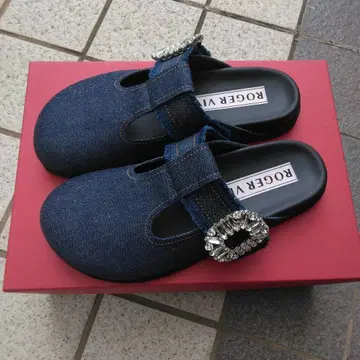 ROGER VIVIER 데님 비쥬 사보 크로그