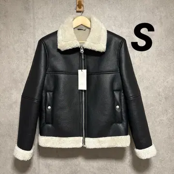 ZARA 자라 더블 페이스 인조 가죽 자켓 S