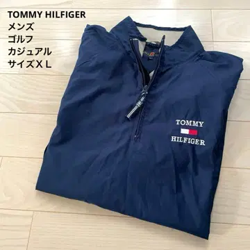 TOMMY HILFIGER 하프 지퍼 나일론 자켓 네이비 골프