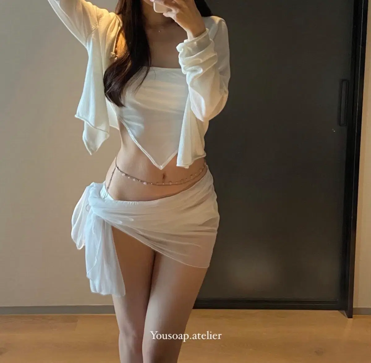 유솝 쉘 스윔웨어 화이트 m