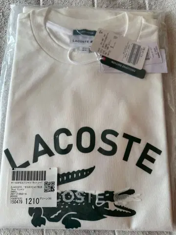 LACOSTE 417 EDIFICE 별주 프린트 T셔츠 화이트