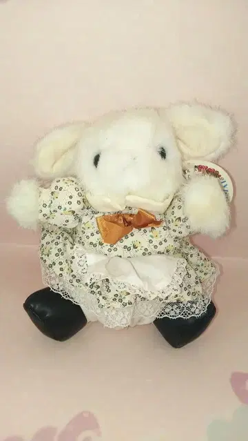 Amuse 코스튬 애니멀 택 포함 토끼 봉제 인형 90년대 17cm