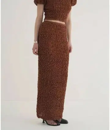 CLANE SHIRRING STRAIGHT SKIRT