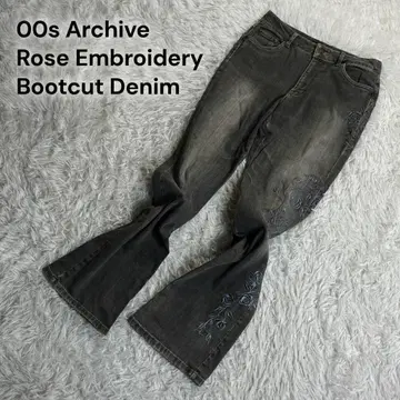 00s 아카이브 로즈 부츠컷 데님 M 그런지