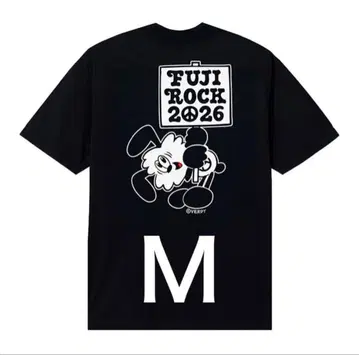 [새상품] FUJI ROCK 2026 x VICK 티셔츠 블랙 M