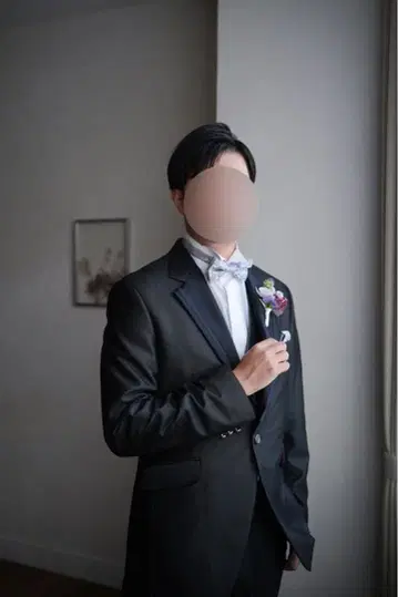 [컨디션 최상] 신랑 턱시도 셋업 블랙 2XL 3L