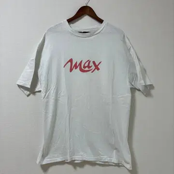 90년대 빈티지 Hanes Max 프린트 T셔츠 화이트 XL