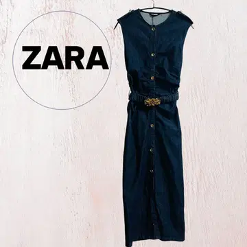 새상품 ZARA 데님 슬리브리스 원피스 데님