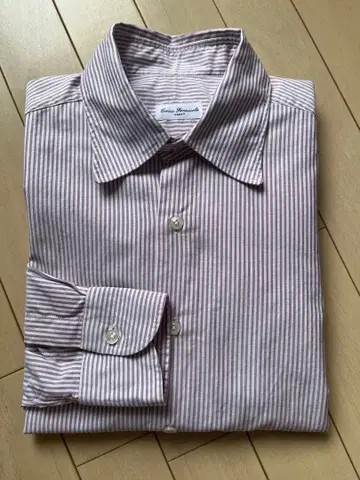 에리코 포르미콜라 코튼 레귤러 카라 스트라이프 셔츠 size 40 1