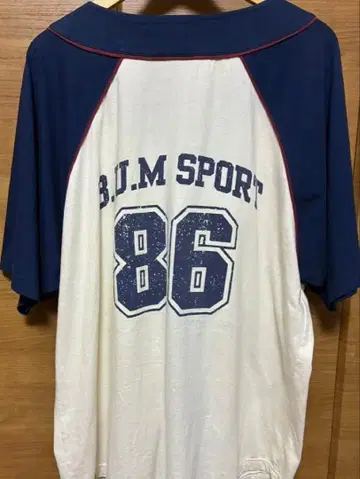 B.U.M 베이스볼 래글런 반팔 셔츠 90s L 아메카지 구제 의류