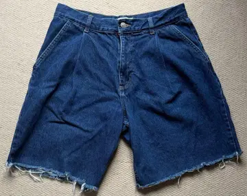 ZARA 데님 숏팬츠 컷오프 인디고 블루 L 조츠
