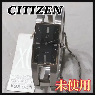 미사용 CITIZEN XC 손목시계 실버 블랙 XCL38-8101