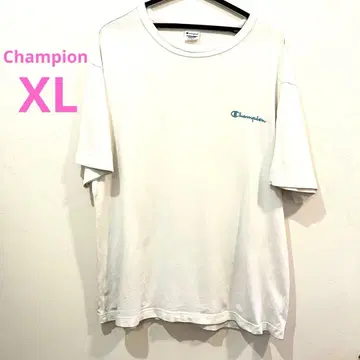 Champion 티셔츠 화이트 XL 사이즈 자수 로고 챔피온 구제 의류