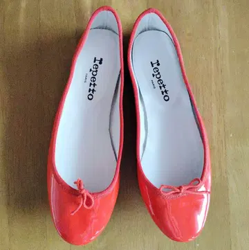 Repetto 발레 슈즈 에나멜 오렌지