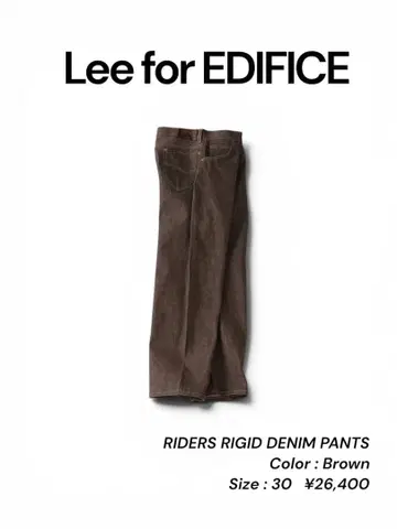 Lee for EDIFICE RIDERS RIGID DENIM PANTS