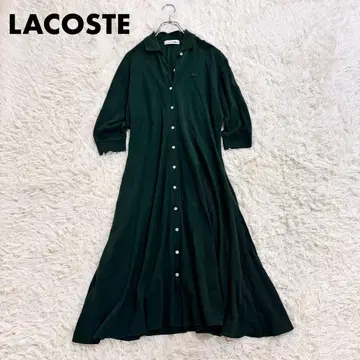 LACOSTE 라코스테 피케 셔츠 롱 플레어 원피스