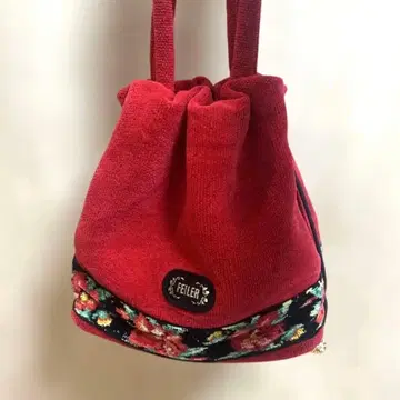 FEILER 페이러 복조리 백 레드 꽃무늬