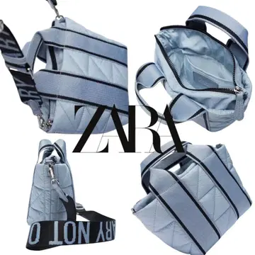 미사용 ZARA 퀼팅 숄더백 라이트 블루 새상품급 고품질