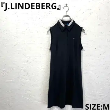 골프웨어 [J.LINDEBERG] 슬리브리스 원피스 블랙 카라 부착 M