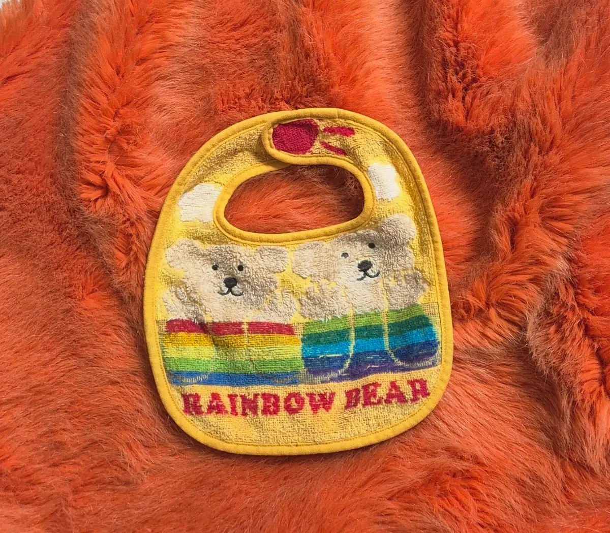 일본 RAINBOW BEAR 곰돌이 아기 턱받이