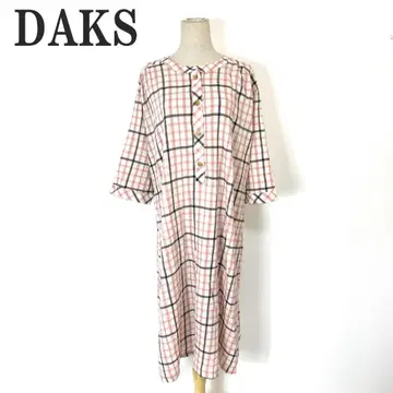 DAKS 닥스 롱 원피스 화이트 핑크 코튼 L C6327