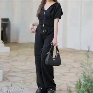 Rady 반팔 후디 팬츠 셋업 블랙 M