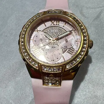GUESS 손목시계 핑크 골드 쿼츠