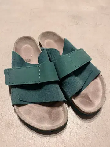 BIRKENSTOCK 스웨이드 샌들 블루 39 kyoto 교토