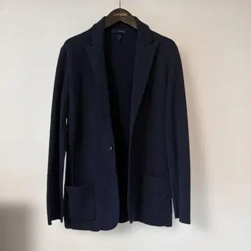 LARDINI 테일러드 울 니트 자켓 네이비