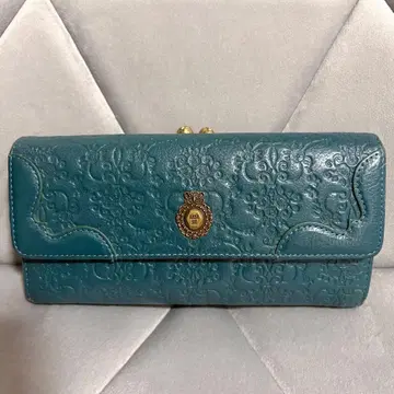 단종 모델 안나수이 ANNASUI 빈티지 로즈 장지갑 다크 그린