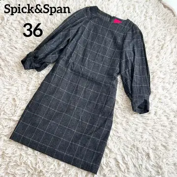 Spick&Span 스픽 앤 스팬 울 무릎 기장 원피스 그레이 일본제