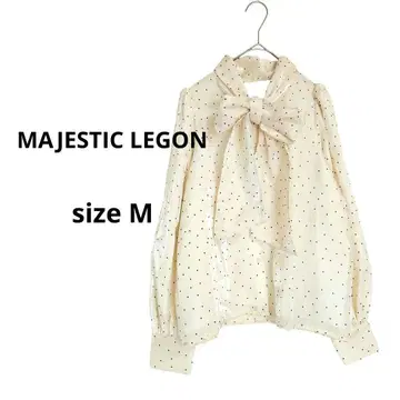새상품급 [ MAJESTIC LEGON ] 보타이 도트 블라우스 아이보리