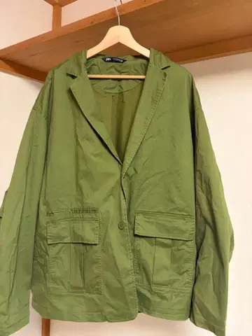 [새상품급] ZARA 밀리터리 자켓 카키 XL 빅 실루엣