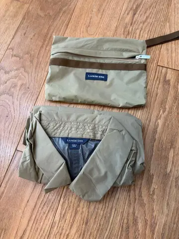 LANDS' END 패커블 나일론 자켓 베이지 L