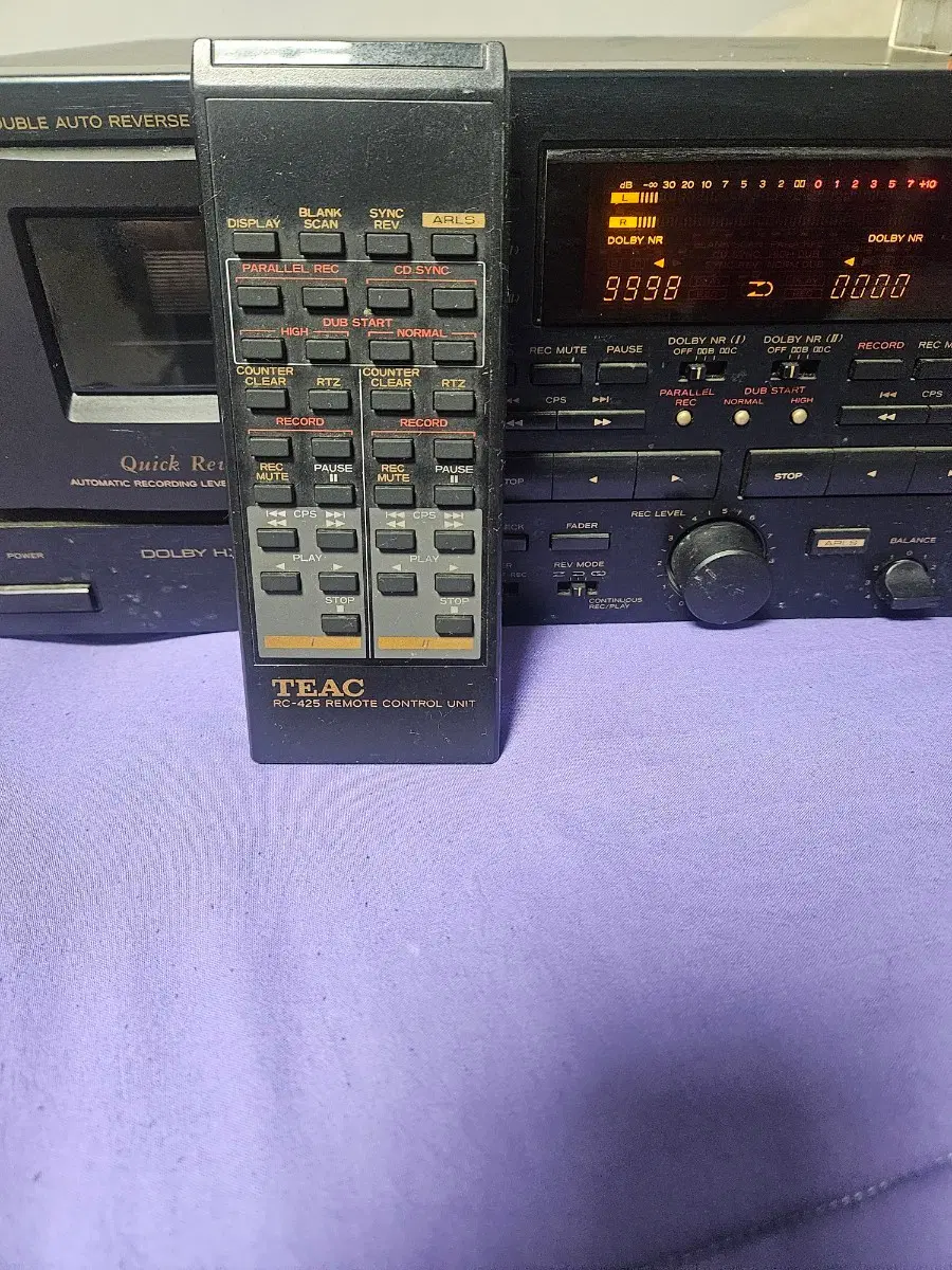 [판매] TEAC W-6000R 더블 오토리버스 카세트 데크 (Dolby