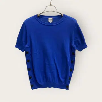 레어 JeanPaul GAULTIER 콜라보 반팔 썸머 니트 마린 버튼