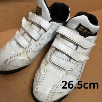 26.5cm ZETT 트레이닝 슈즈 화이트 3개 벨트