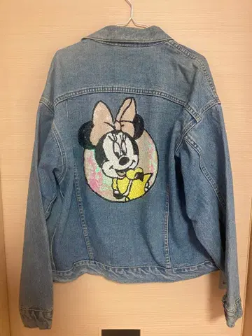 Disney 미니 마우스 스팽글 데님 자켓