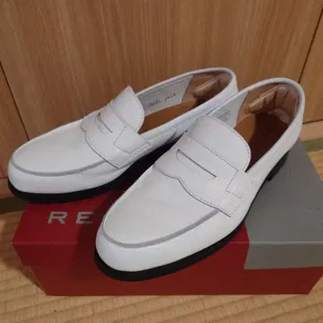REGAL 코인 로퍼 22DL BF 화이트 가죽
