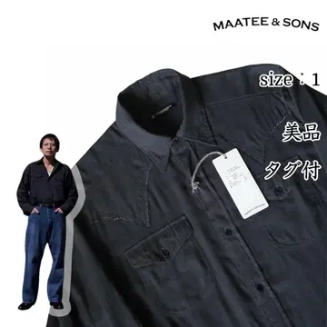 MAATEE&SONS WESTERN RAYON BLACK SHAMBRAY