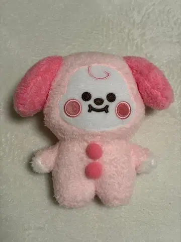 BT21 CHIMMY 봉제 인형 핑크 BABY 탓톤