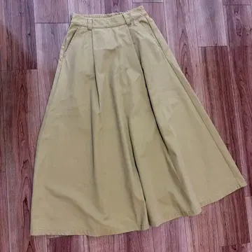 Dickies 롱 스커트 베이지 허리밴딩