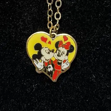 VINTAGE DISNEY 미키 미니 레트로 목걸이 펜던트