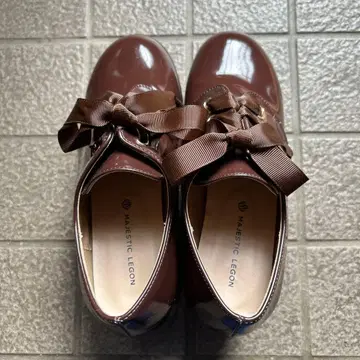 MAJESTIC LEGON 리본 레이스업 슈즈 브라운 M 사이즈