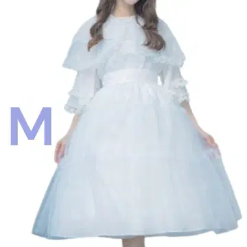 새상품 마시로 아리스 튤 레이스 원피스 화이트 M 시마무라