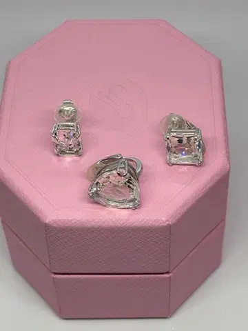 Swarovski 3점 크리스탈 귀걸이 이어클립