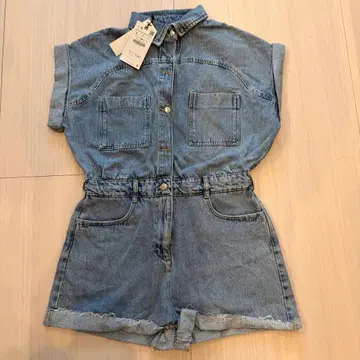 ZARA 데님 숏 올인원 L 사이즈