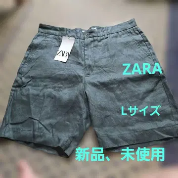 ZARA 린넨 혼방 숏팬츠 카키 택 포함 새상품